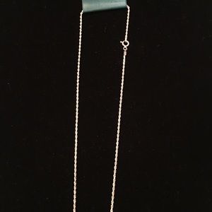 Sterling Silver 20” necklace.  Rope Design.